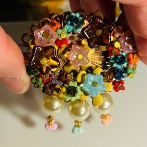 Handmade floral brooch